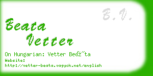 beata vetter business card